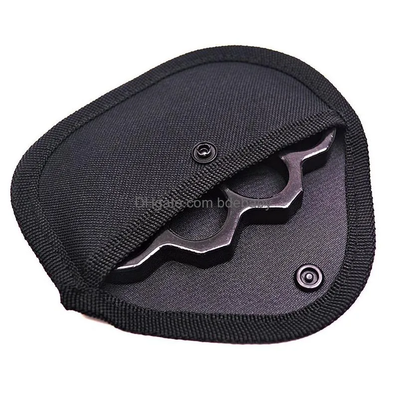 steel brass knuckle dusters nylon storage bag self defense personal security women and men selfdefense tool