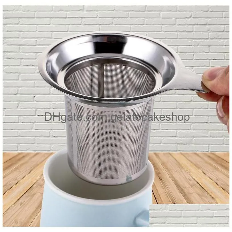  arrive stainless steel mesh teas infuser reusable strainer loose tea leaf filter dhs