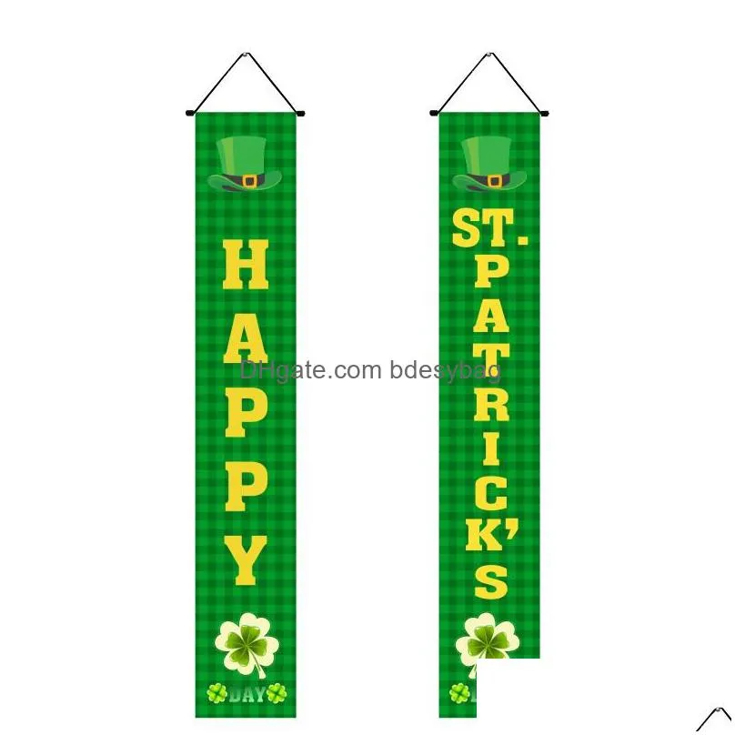 valentine day easter st patrick party door banner polyster happy easter porch sign couplet home decoration