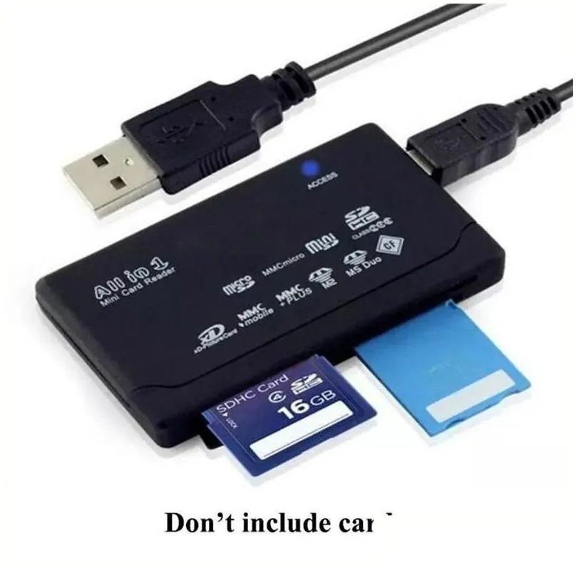 allin1 portable all in one mini card reader multi in 1 usb 2.0 memory card reader dhs factory direct