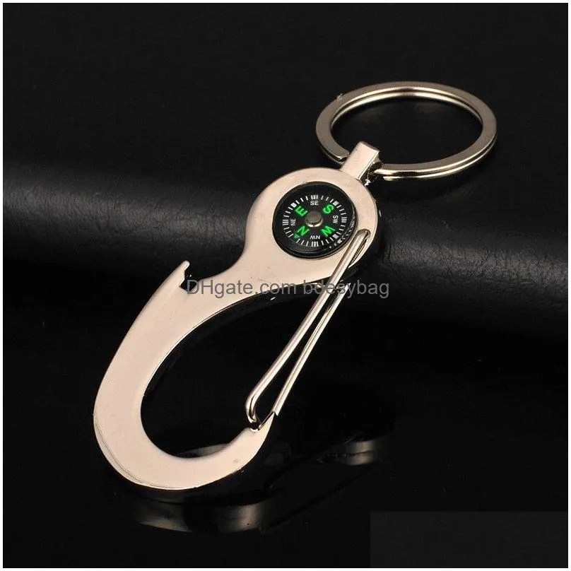 compass key ring outdoor compass bottle opener multifunctional zinc alloy keyring camping hiking mini compass gifts