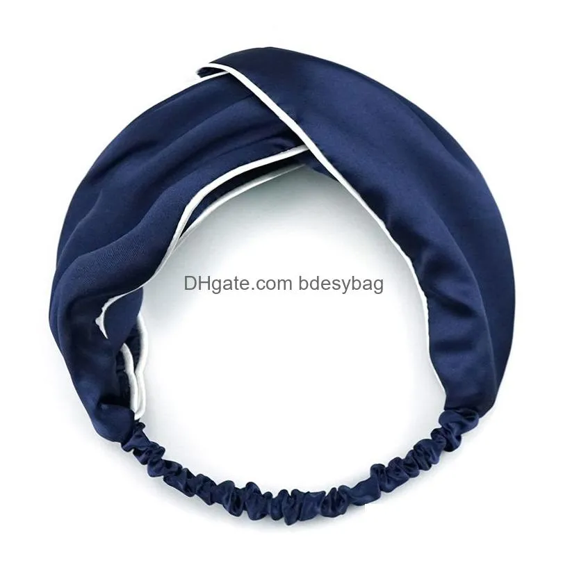satin headband womens criss cross silk satin headbands elastic twisted head wrap knotted hair band