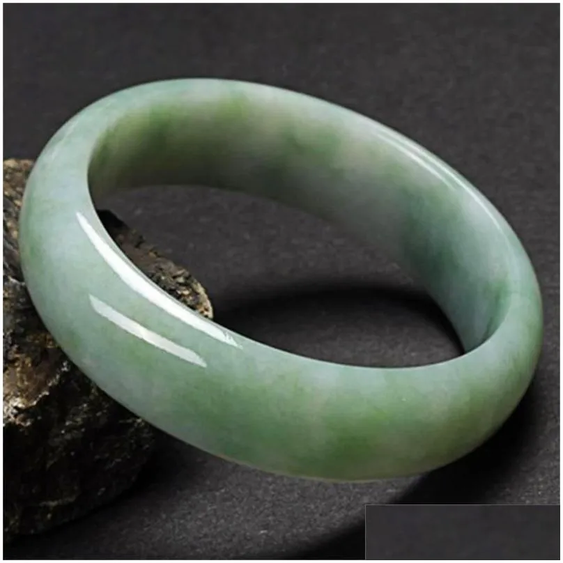 bangle genuine 5664mm green jade jadeite bracelet real natural a jadebangle