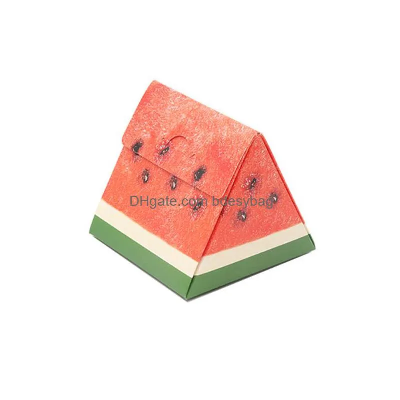 party favors summer wedding watermelon shaped paper candy case biscuits candy storage cases