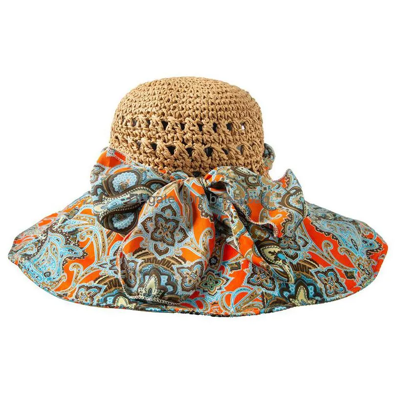 summer beach party hats women bohemian style sun protective uv protection cap