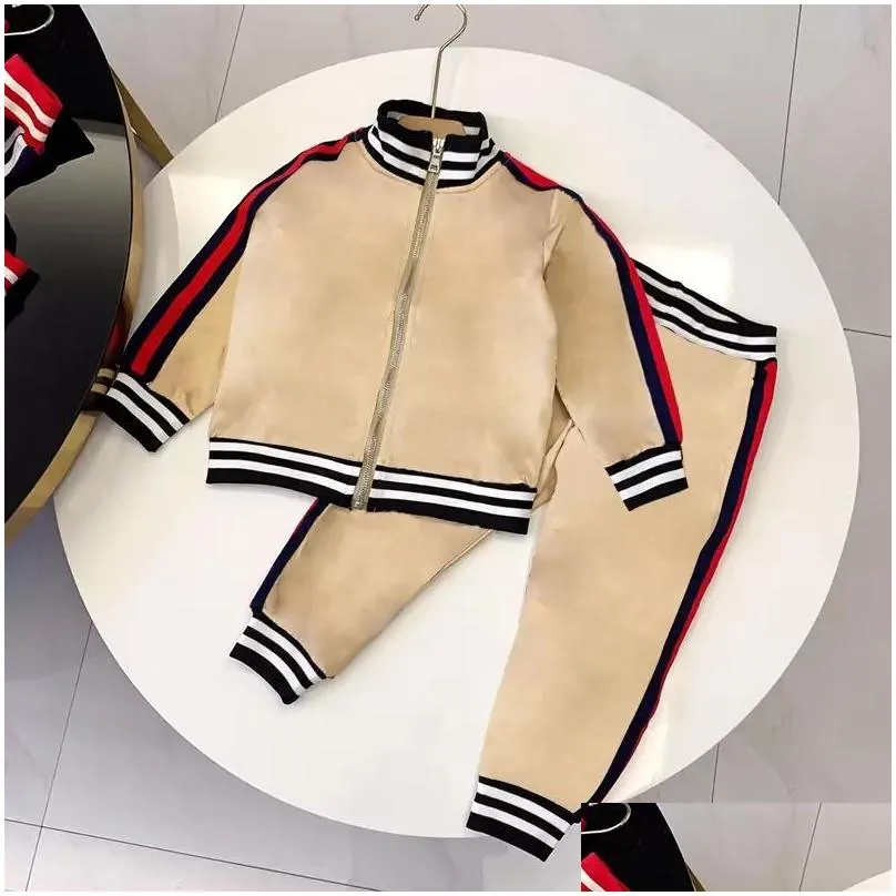 kids designer clothing sets luxury print tracksuits fashion letter jackets joggers casual sports style sweatshirt boys clothes