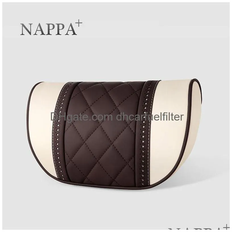 premium nappa leather car seat rest cushion headrest car neck pillows for mercedes benz  sclass pillow auto accessories