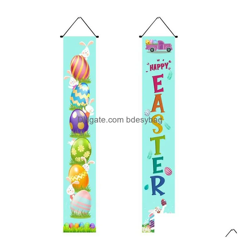 valentine day easter st patrick party door banner polyster happy easter porch sign couplet home decoration