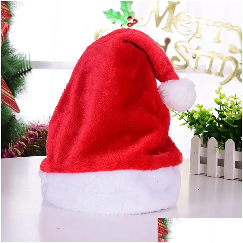 santa claus hats caps christmas gifts adult child can decoration for party festival wholesale