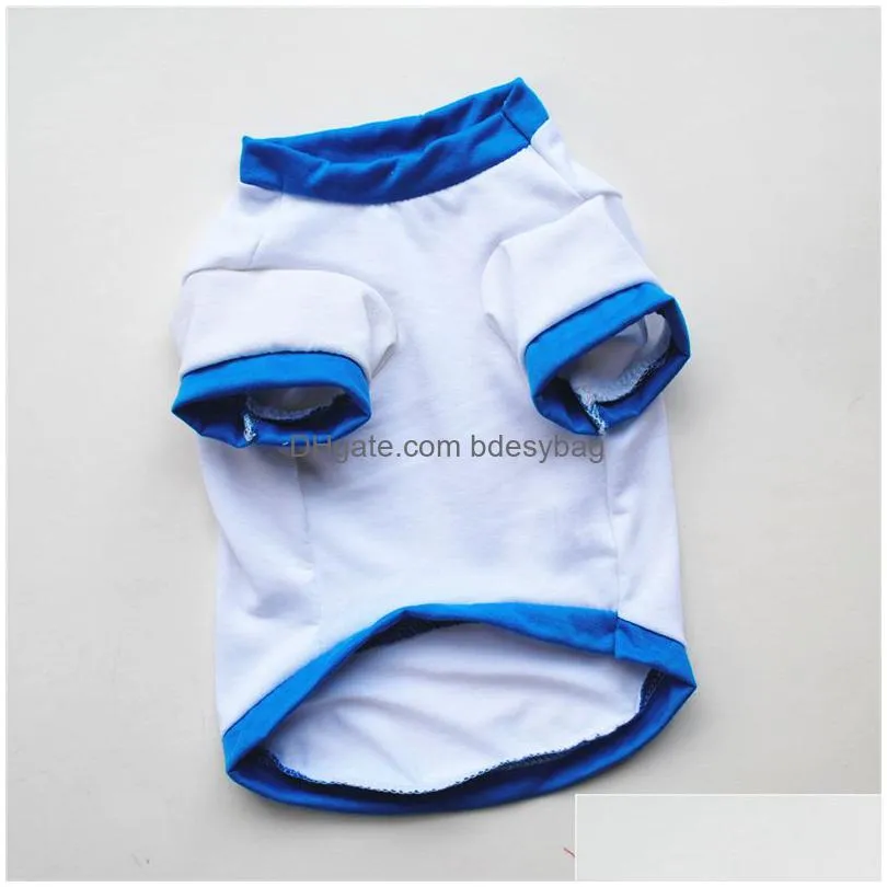 blank sublimation pet shirt cotton white blank puppy shirts xsl dogs summer tshirt vest dog apparel