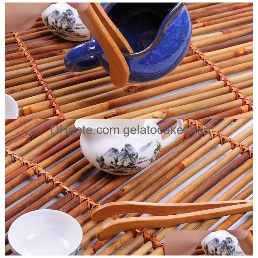 18cm natural bamboo tea clip handmade tea tweezer scoop high qaulity chinese bamboo tea sticks tools