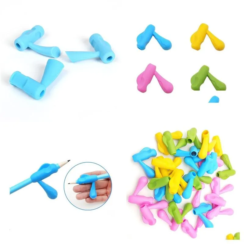 handle type pen holders pencil grips for kids handwriting pen holders writing aid silicone claw grippers