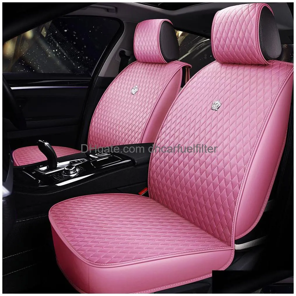 2022 luxury pu leather car seat covers for  corolla camry rav4 auris prius yalis avensis suv auto interior accessories black