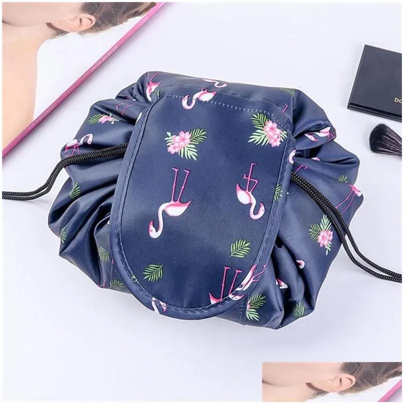 women organizer large capacity drawstring cosmetic bag travel makeup storage bag beam magic pouch toiletry kit box wash bag