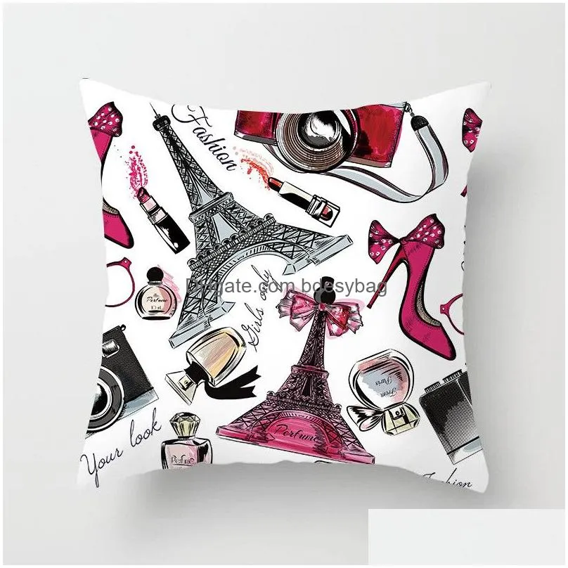 happy valentines day pillowcase love make up letter print pillow cover couple home sofa throw pillowcase 45x45cm