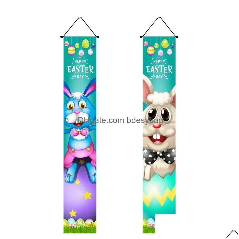 valentine day easter st patrick party door banner polyster happy easter porch sign couplet home decoration