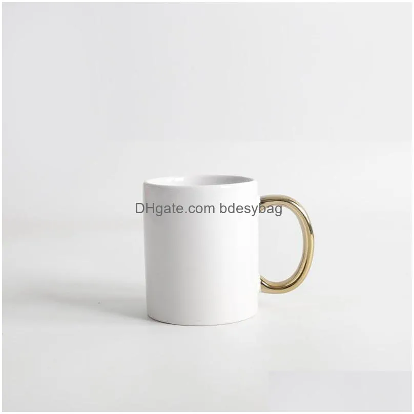 11 oz ceramic sublimation coffee mug porcelain blank cup for coffee tea milk latte hot cocoa