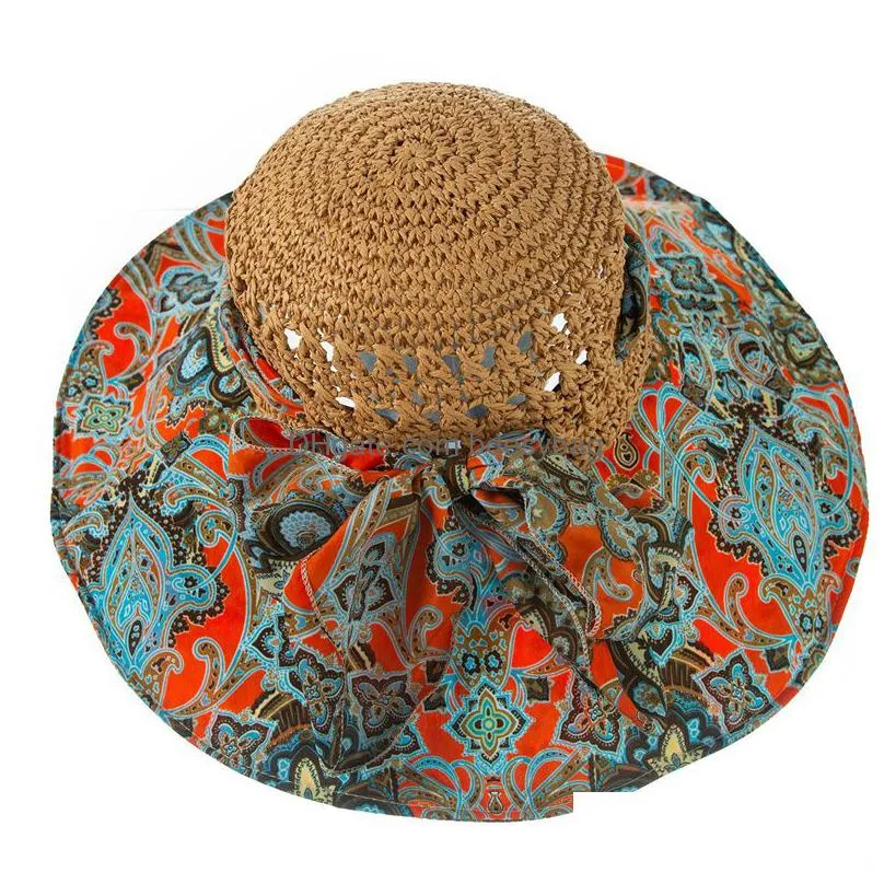 summer beach party hats women bohemian style sun protective uv protection cap