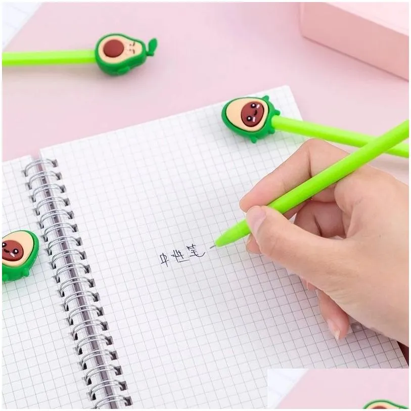 kawaii candy color emoticons avocado gel pen random design cute stationery lovely student school supplies cute gift for children