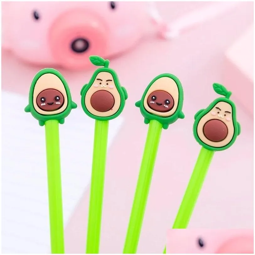 kawaii candy color emoticons avocado gel pen random design cute stationery lovely student school supplies cute gift for children