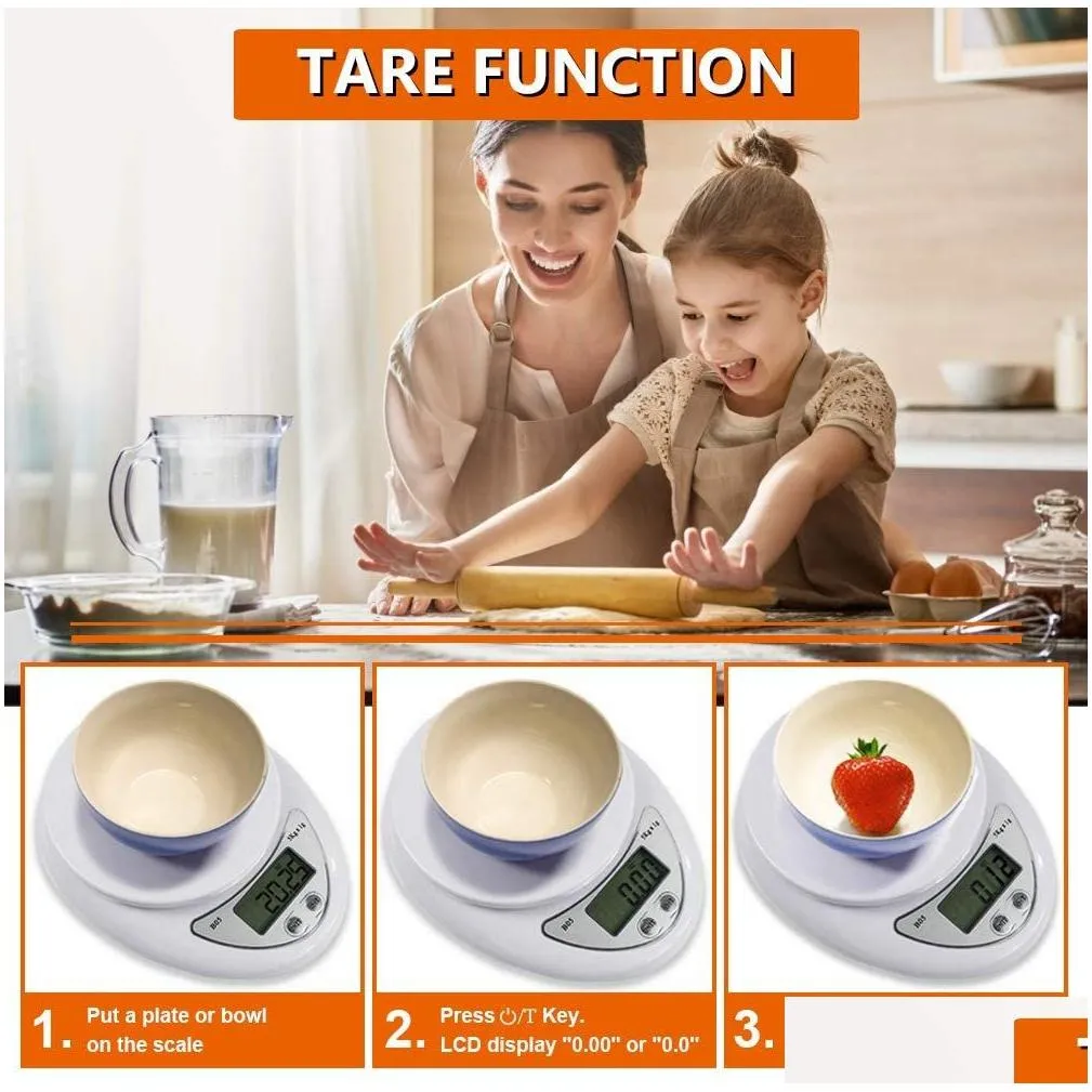 5000g/1g digital food scale multifunction measures in grams and ounces kitchen accessories