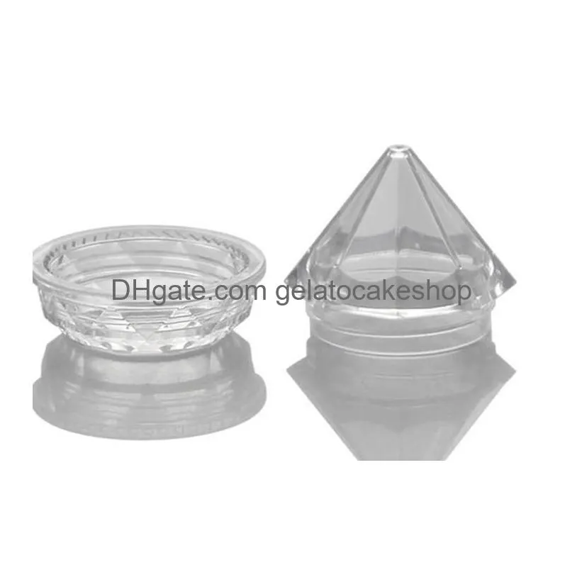 5g diamond shape cream box acrylic bottle diamonds creams nail glitter pots makeup packing cream jars cosmetic packaging