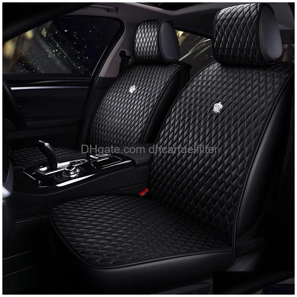 2022 luxury pu leather car seat covers for  corolla camry rav4 auris prius yalis avensis suv auto interior accessories black