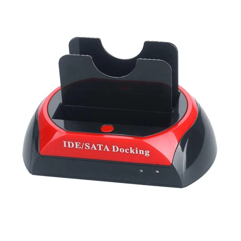 hard drive disk docking station base 2.5 3.5 ide sata usb2.0 dock dual hdd external box enclosure case
