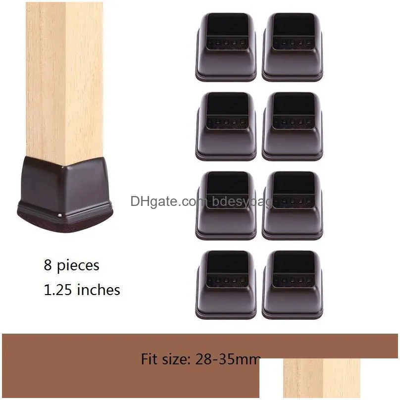 round square table chair leg protectors 0.75/1/1.25 inches floor furniture protectors bottom cover feet pads caps