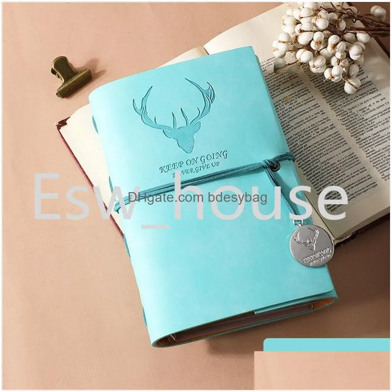 journal notepads 80 sheets paper vintage pu leather note book handmade travel diary sketchbook student gifts