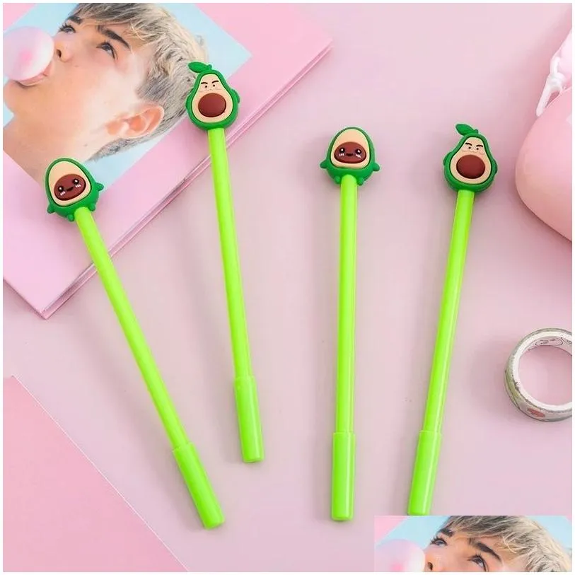 kawaii candy color emoticons avocado gel pen random design cute stationery lovely student school supplies cute gift for children