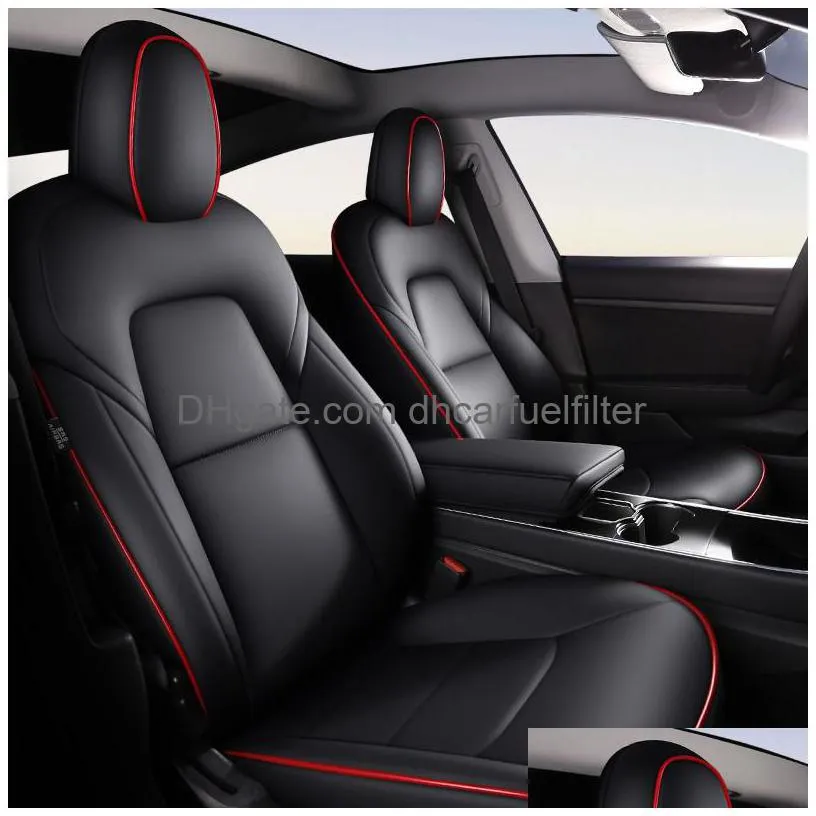 custom car seat covers for tesla model 3 dedicated full coverage seats protection pad auto customize interior accessories