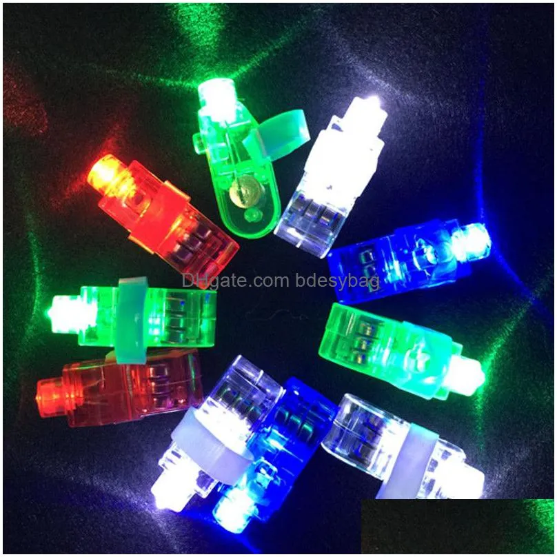 led finger lights finger flashing ring halloween christmas birthday wedding party gifts children festival night luminous toys