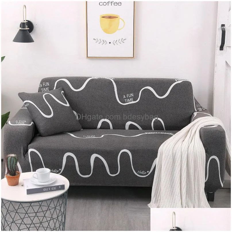 stretch sofa cover 1/2/3/4 seater sofa cover ins child room living room slipcovers dust proof elastic couch cover