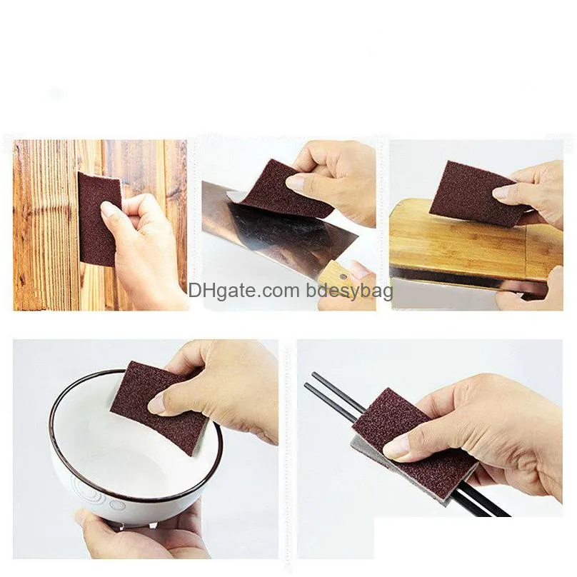 magic cleaning sponges household kitchen utensils pot cleaning rust and oil wash emery sponge