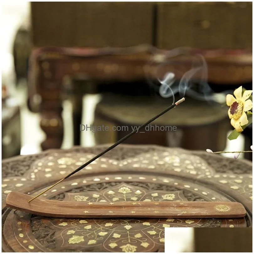 natural wooden incense stick holder fragrance lamps ash catcher burner holders home decoration censer tools