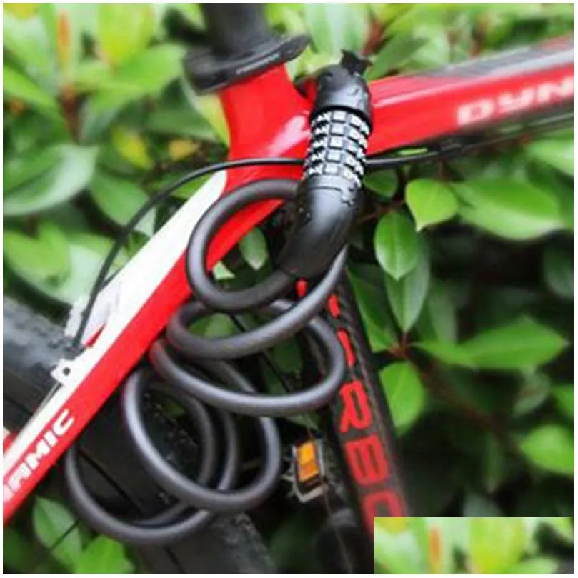 bicycle anti theft lock party favor steel wire parts five digit number password locks sturdy durable super anti shear more convenient to use