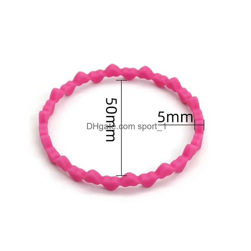 12 color silicone bracelet fashion love heart shape adult and children party decoration bracelets creative birthday gift