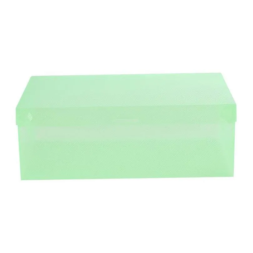 shoe storage box thickened clamshell transparent male and female pp plastic foldable shoes boxes 28x18x9.5cm