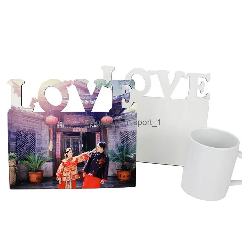 sublimation blank p o frame album ornaments diy heat transfer frames desktop decoration valentines day gift