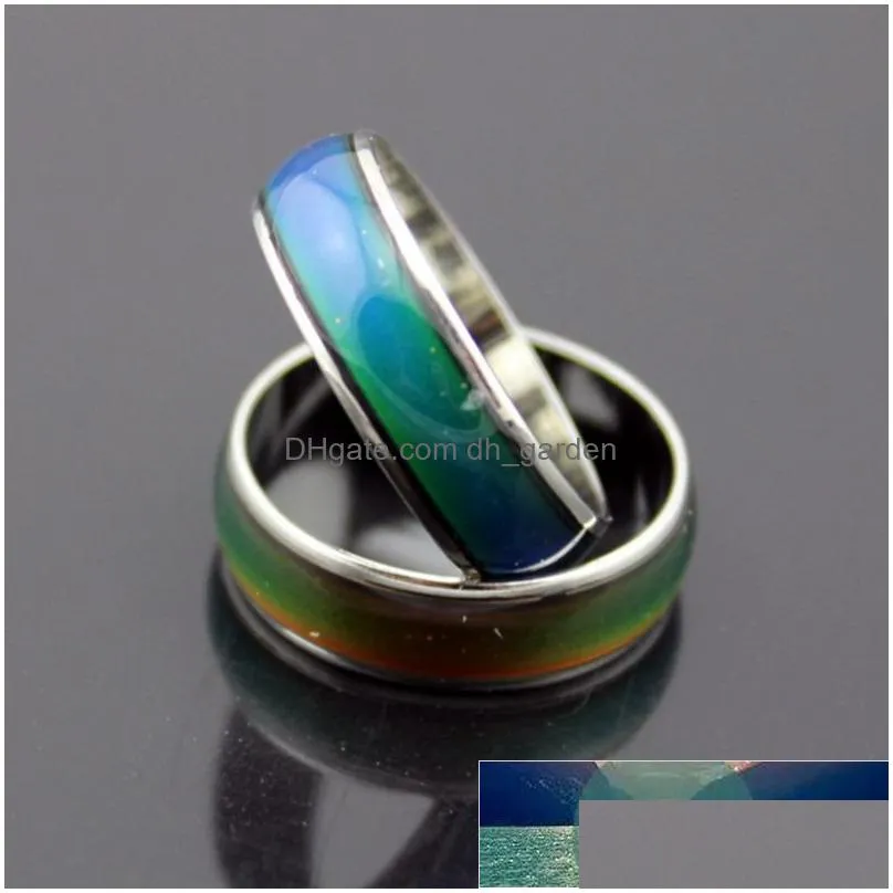 new creative fashion temperature mood change color ring high quality glass jewelry gift alloy uni amazing ring men women factory price expert design