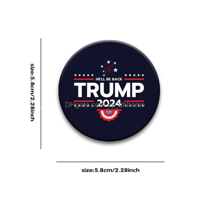 2024 trump election badge party favor us american elections brooch creative gift 12 styles