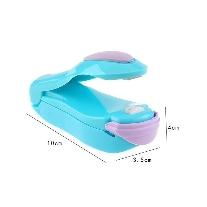 candy color snack bag clips portable compact sealing machine plastic household sealer outdoor gadgets 5 colors