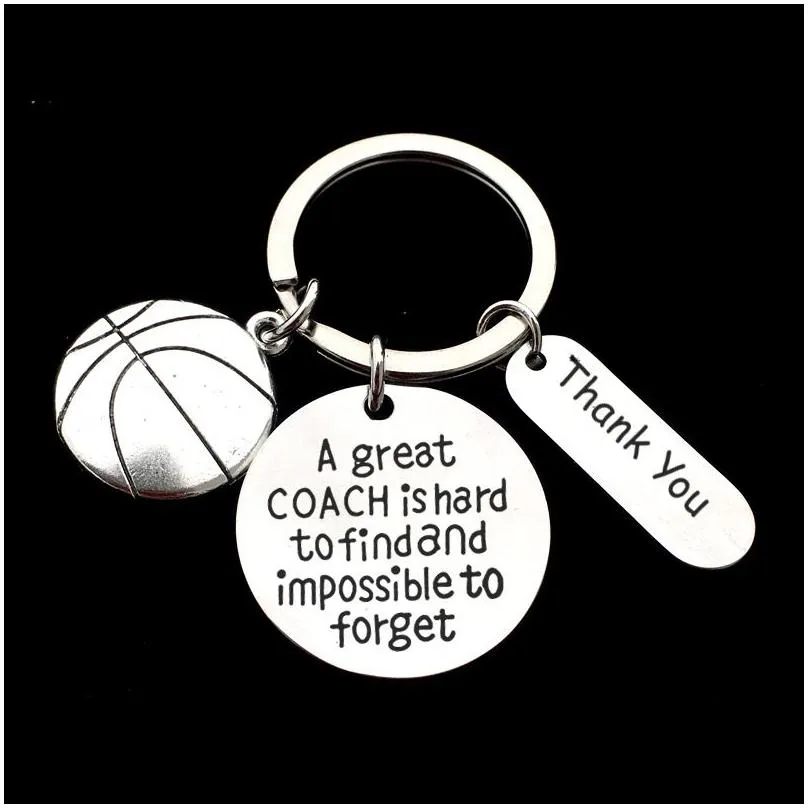 25mm stainless steel keychain pendant a great  key chain football basketball baseball keyring graduation creativity gift