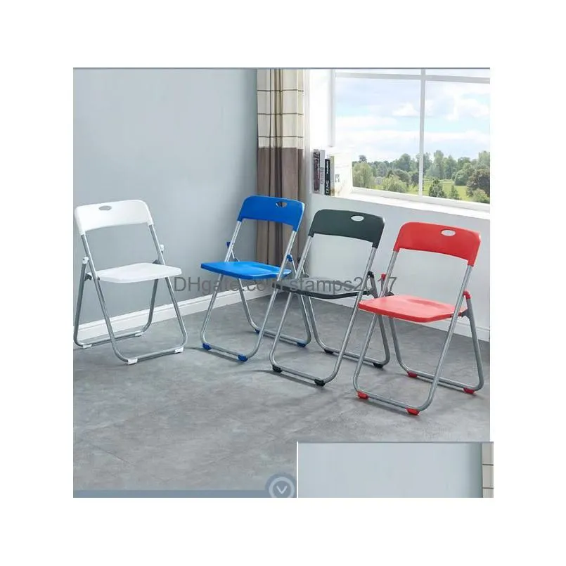 folding chair multicolor patio benches household plastic dining chairs outdoor portable activities meeting training staff back computer seating