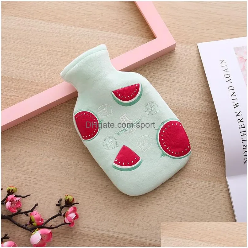 cartoon portable water injection bottle party favor thickened winter warm water bag handbag 350ml