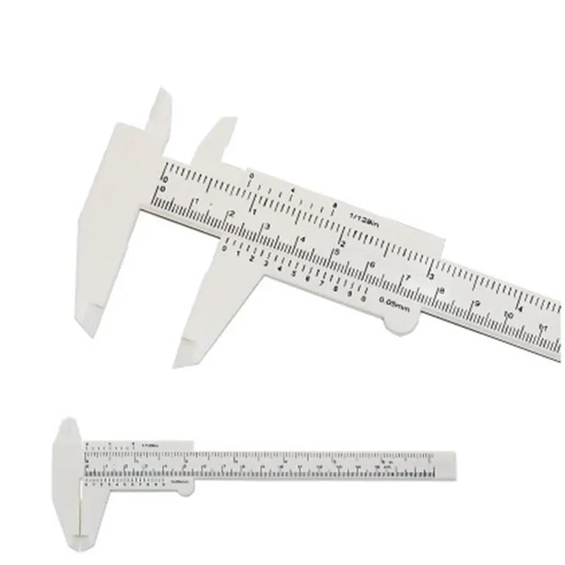 plastic vernier caliper gauge micrometer 0150mm mini student ruler standard abs accurate measurement tools