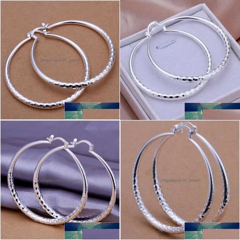 925 sterling silver big earring women lady 5cm circle top quality fashion wedding beautiful women jewelry factory price expert design quality latest style