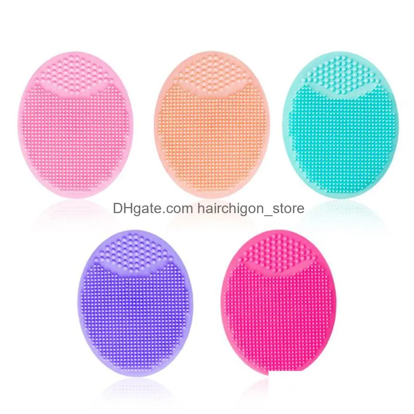 silicone face cleansing brush handheld face scrubber mini massage waterproof facial clean tool deep pore cleanser brushes 052