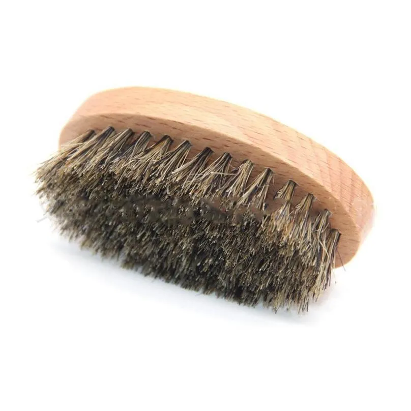 natural boar bristles beard brushes portable wooden bathroom facial massage cleaning brush household beauty clean tools